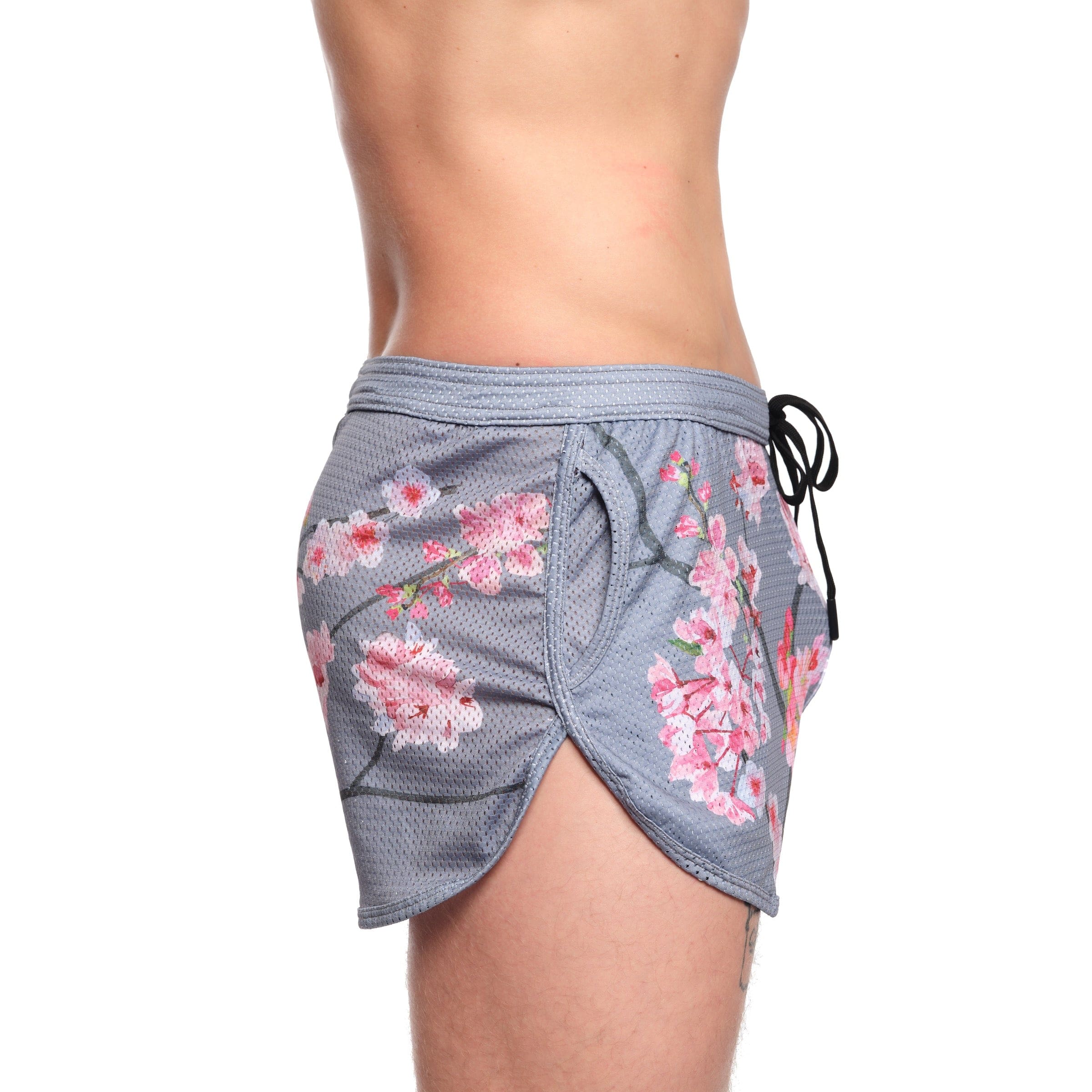 Cherry Blossom Mesh Short Grey - Image 3