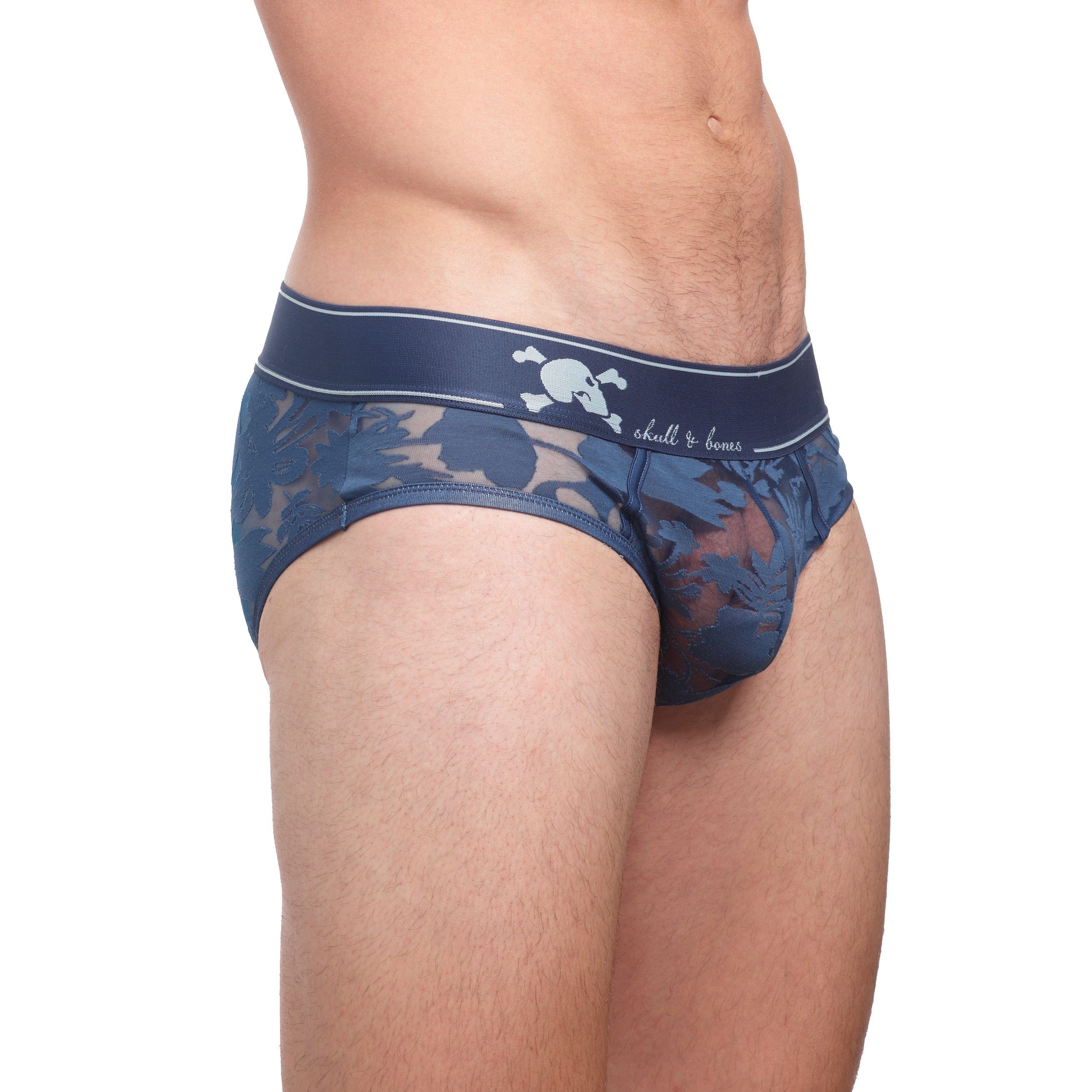 Dutch Floral Burnout Brief Blue - Image 3