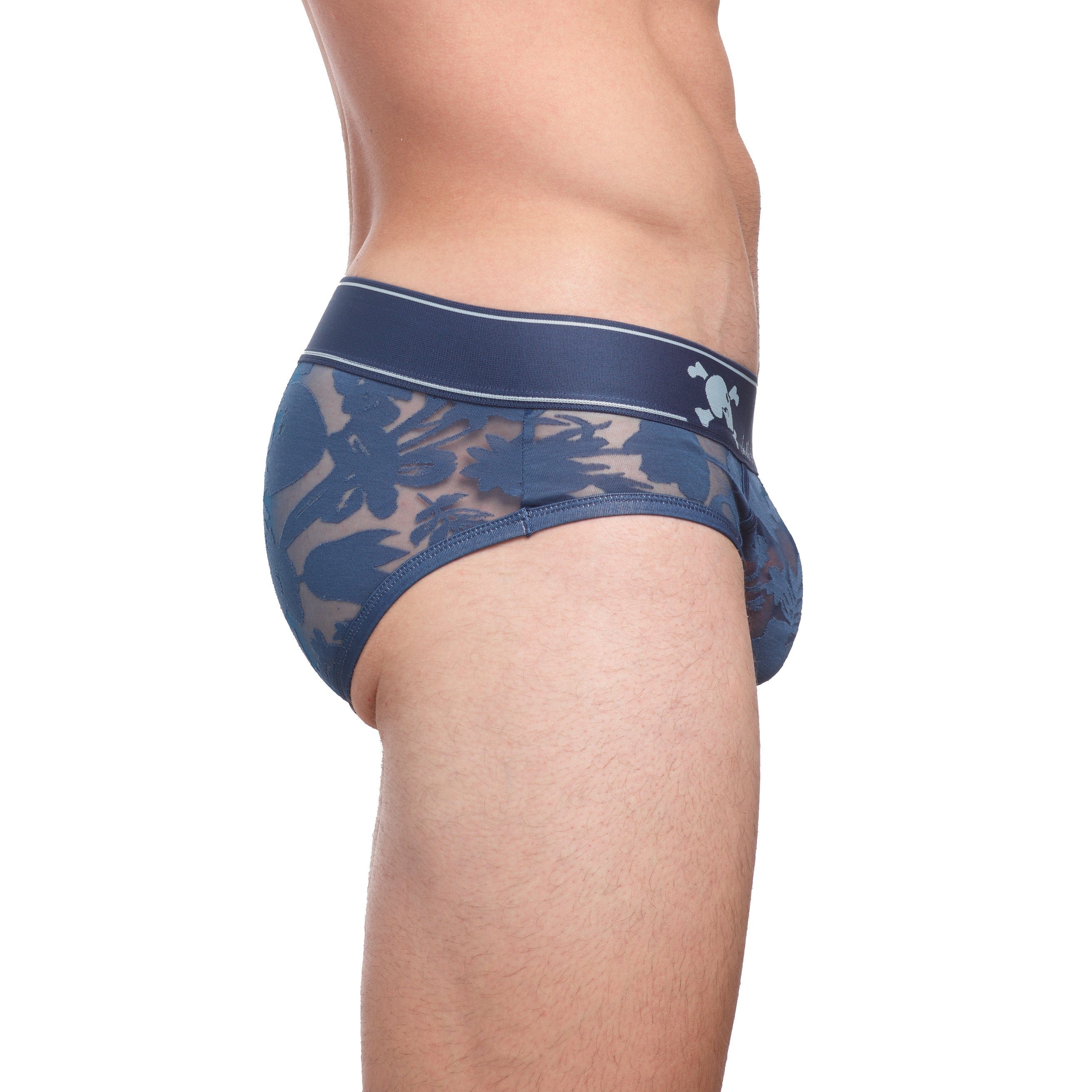 Dutch Floral Burnout Brief Blue - Image 4