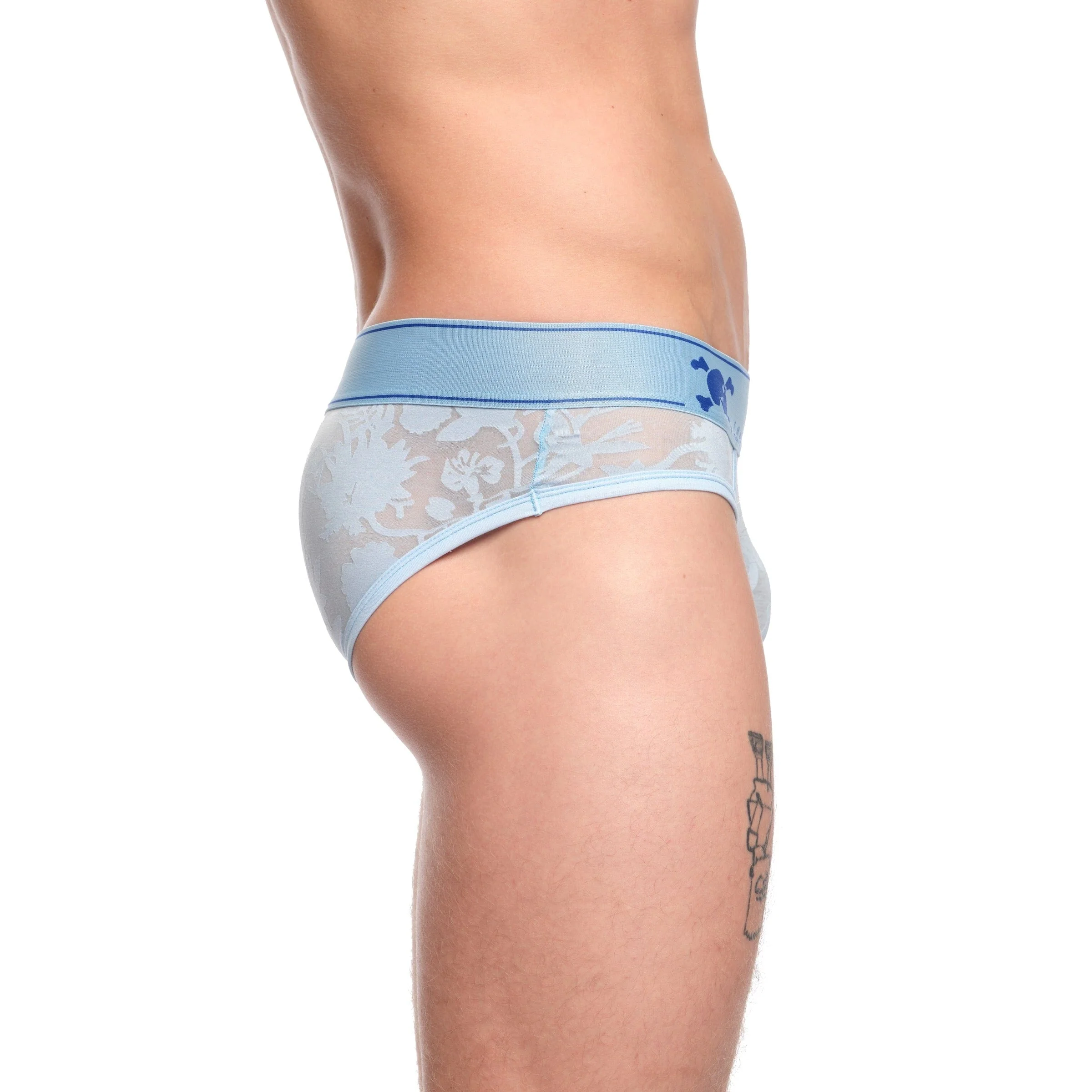 Dutch Floral Burnout Brief Sky - Image 3