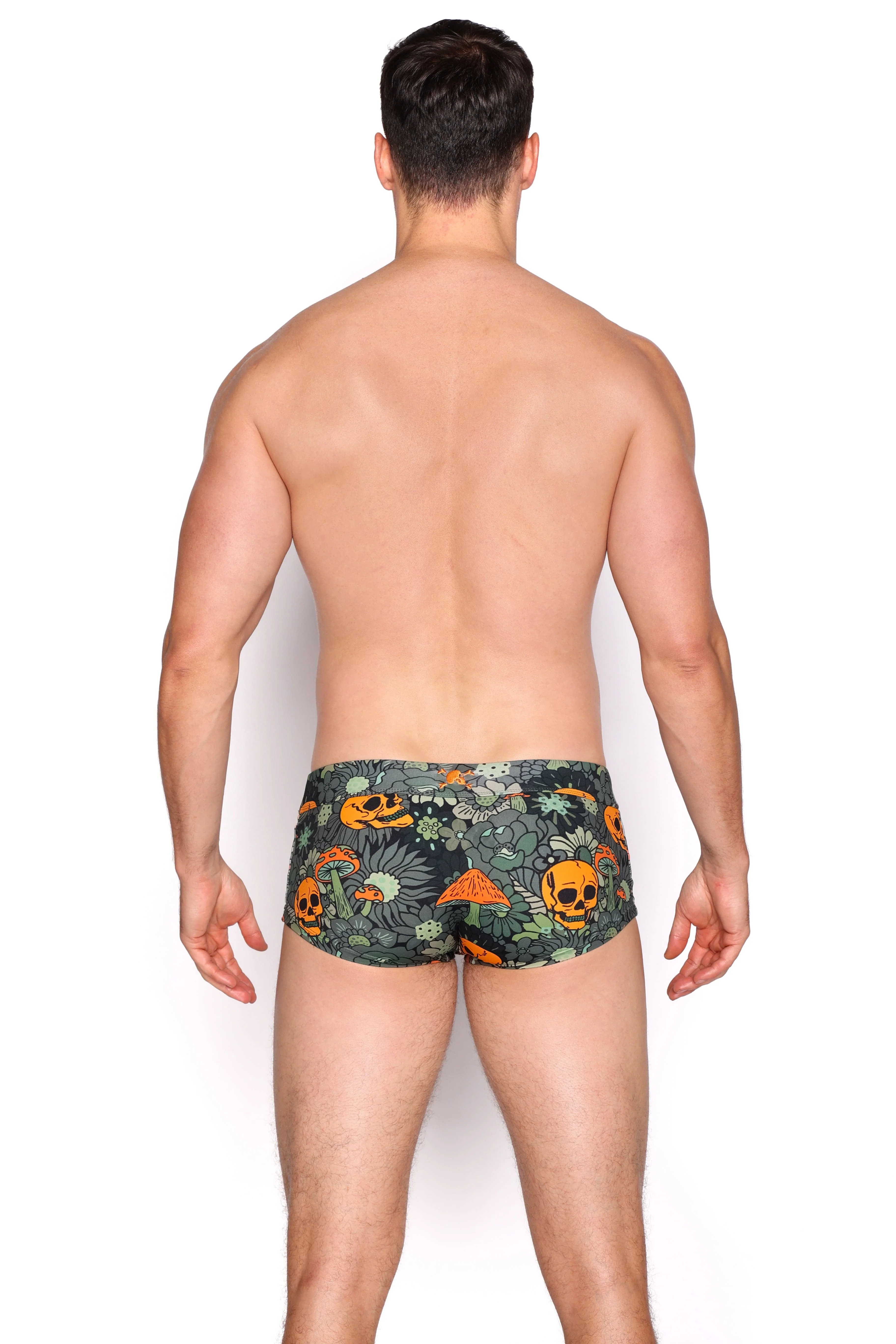 Groovy Floral Green Swim Trunk - Image 6