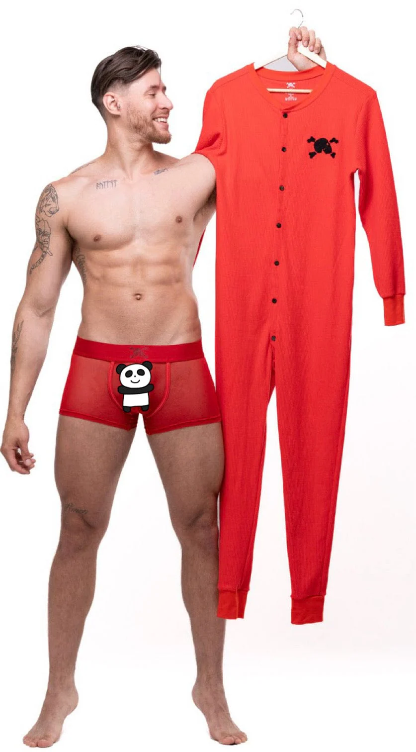 Just The Bones Sheer Trunk Red - Image 5