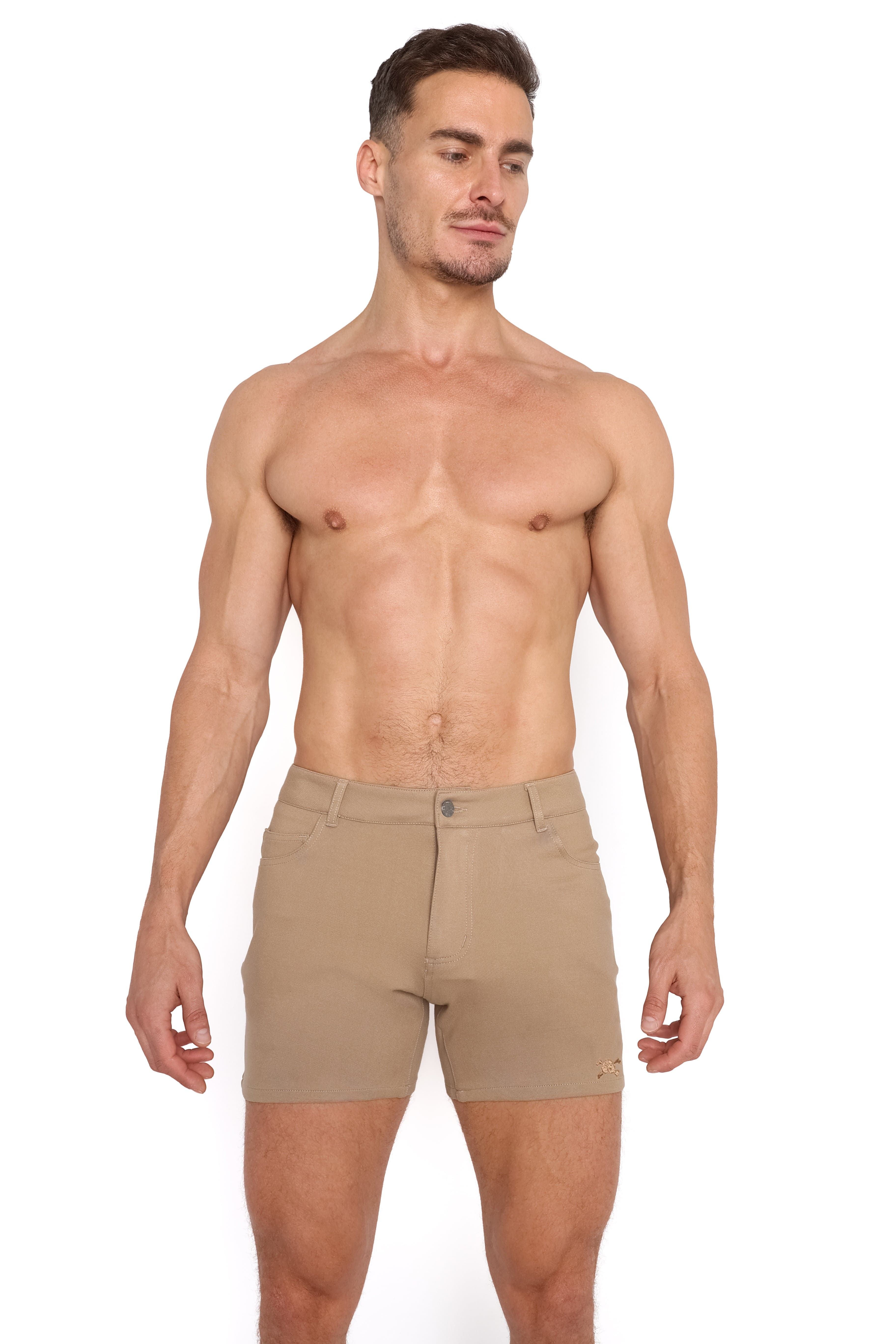 Logo Knit Stretch Short Tan - Image 7