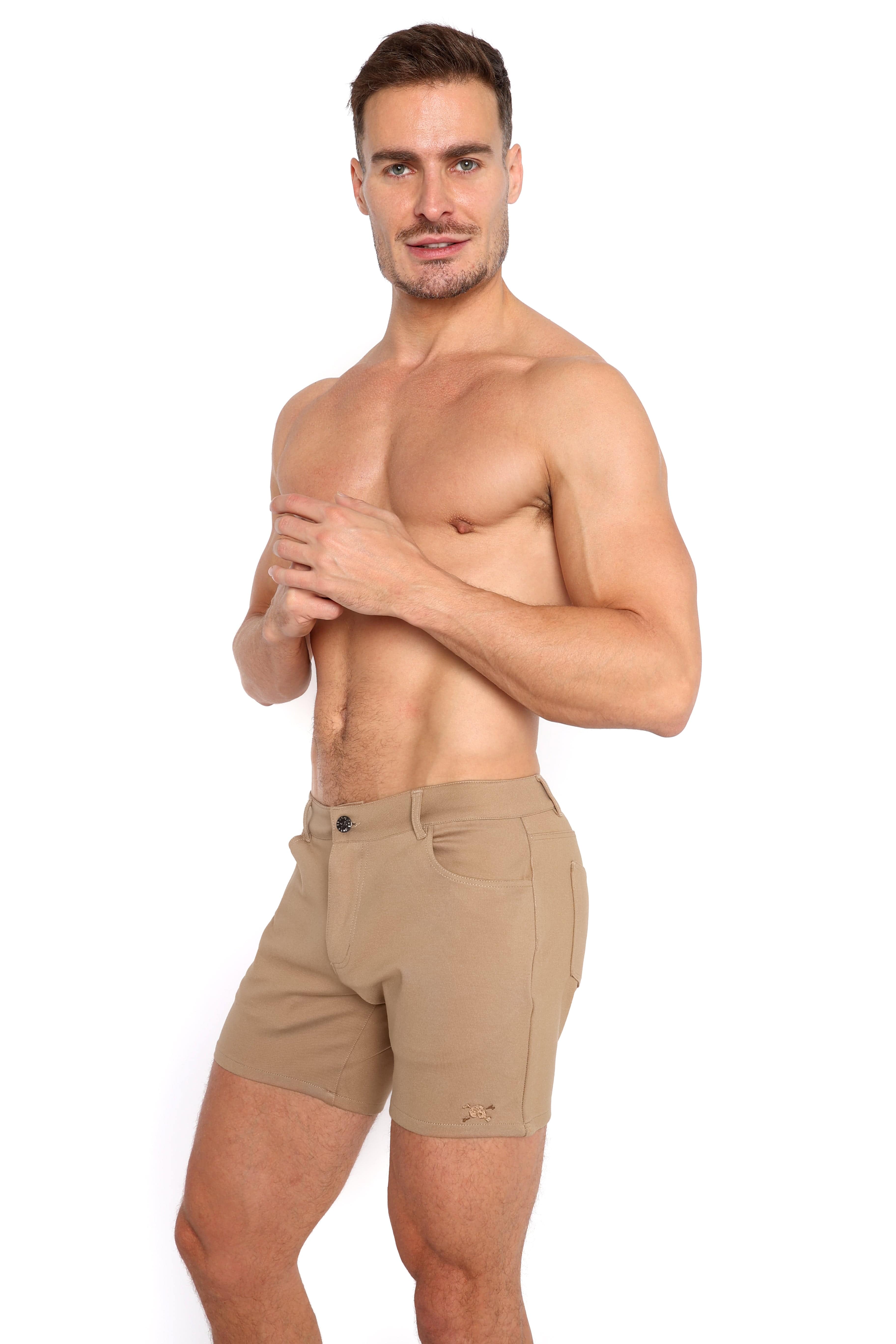 Logo Knit Stretch Short Tan - Image 8