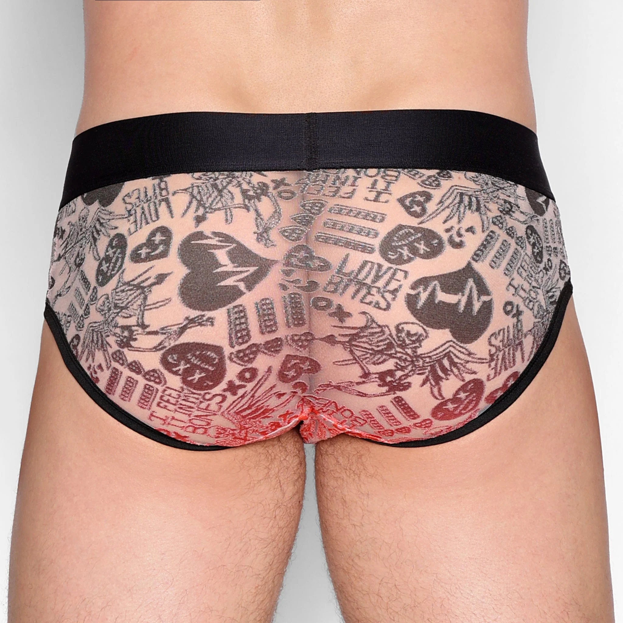 Love Bites Burnout Black Ombre Brief - Image 3