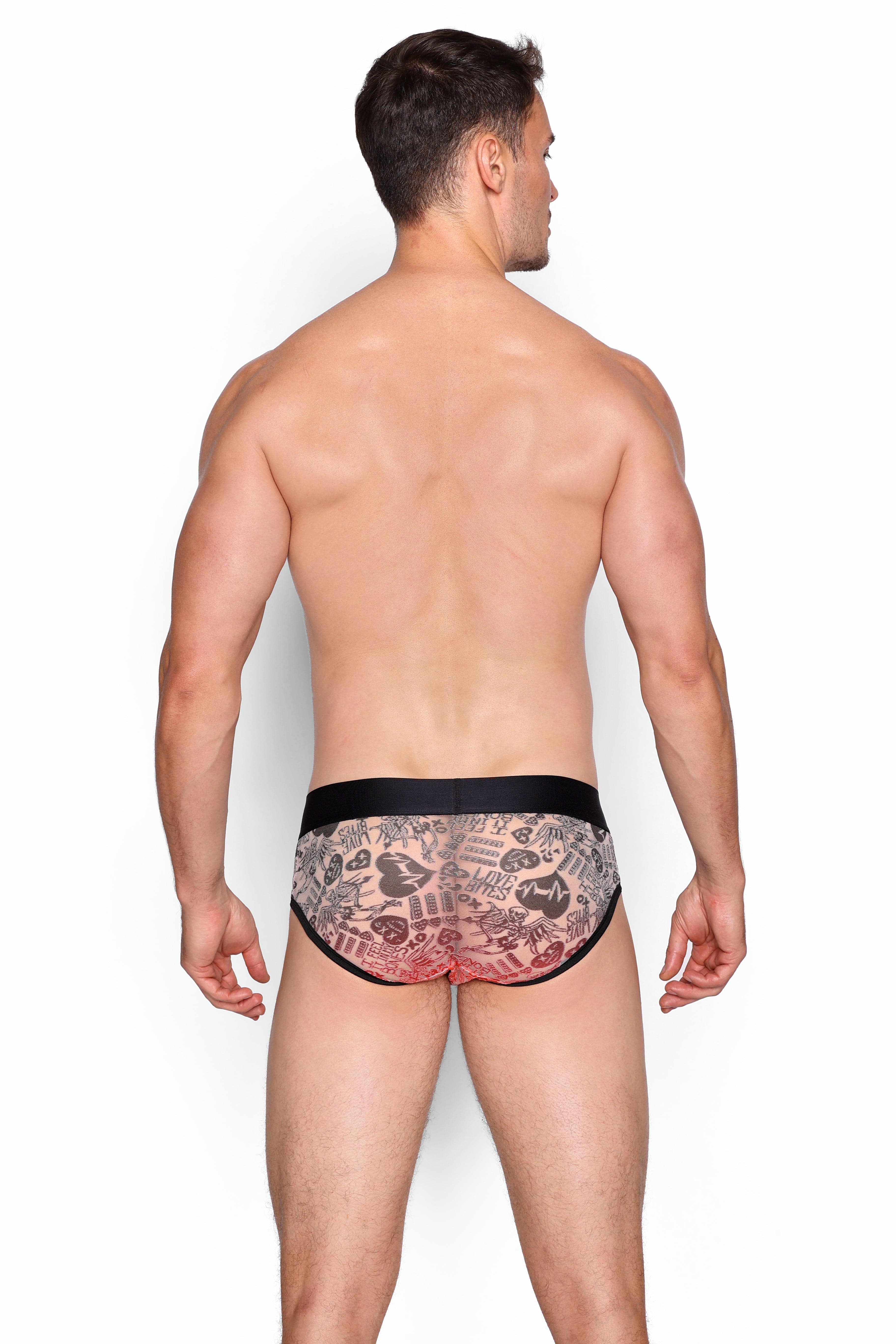 Love Bites Burnout Black Ombre Brief - Image 6
