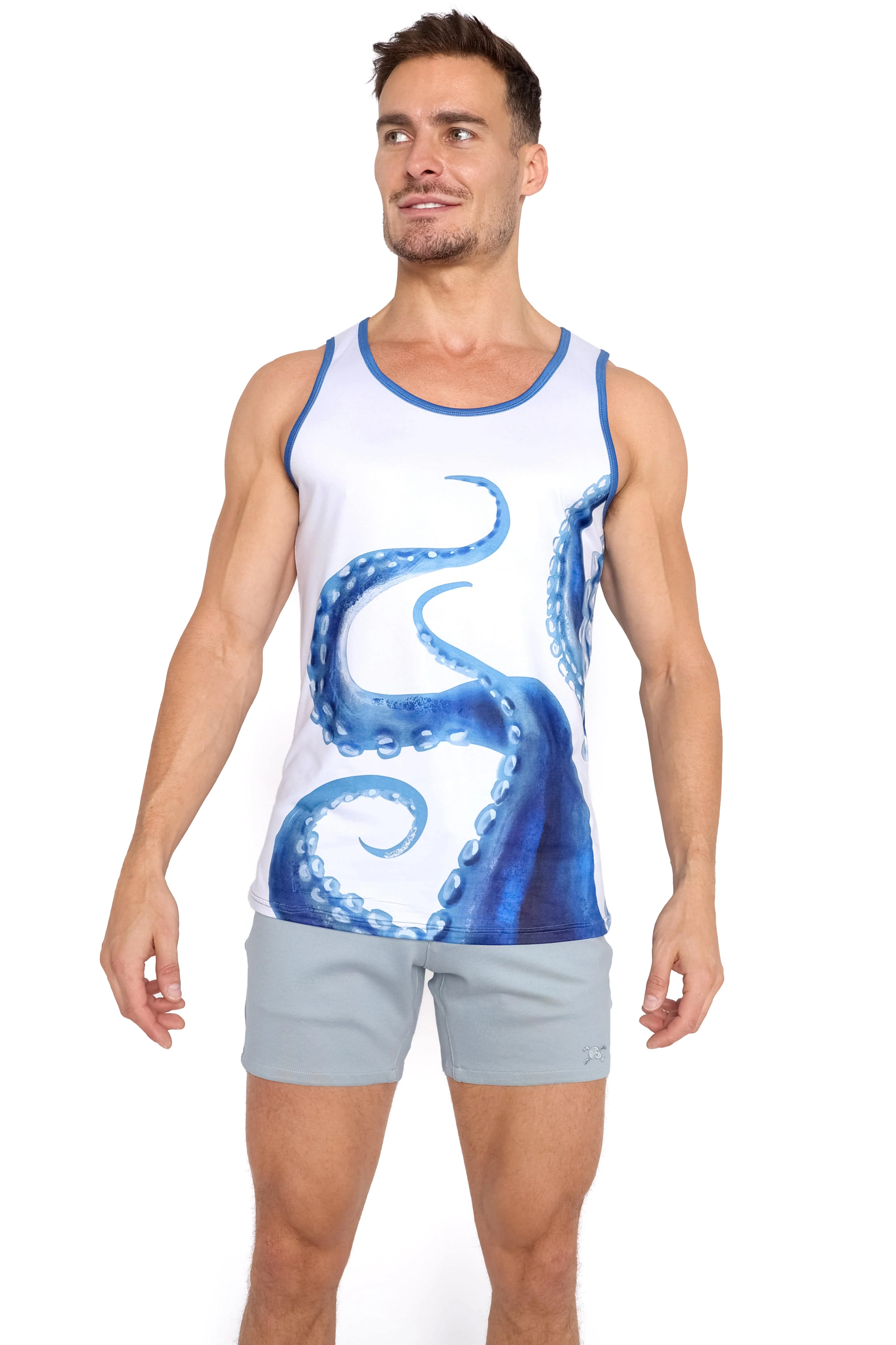 Logo Knit Stretch Short Blue Slate - Image 4