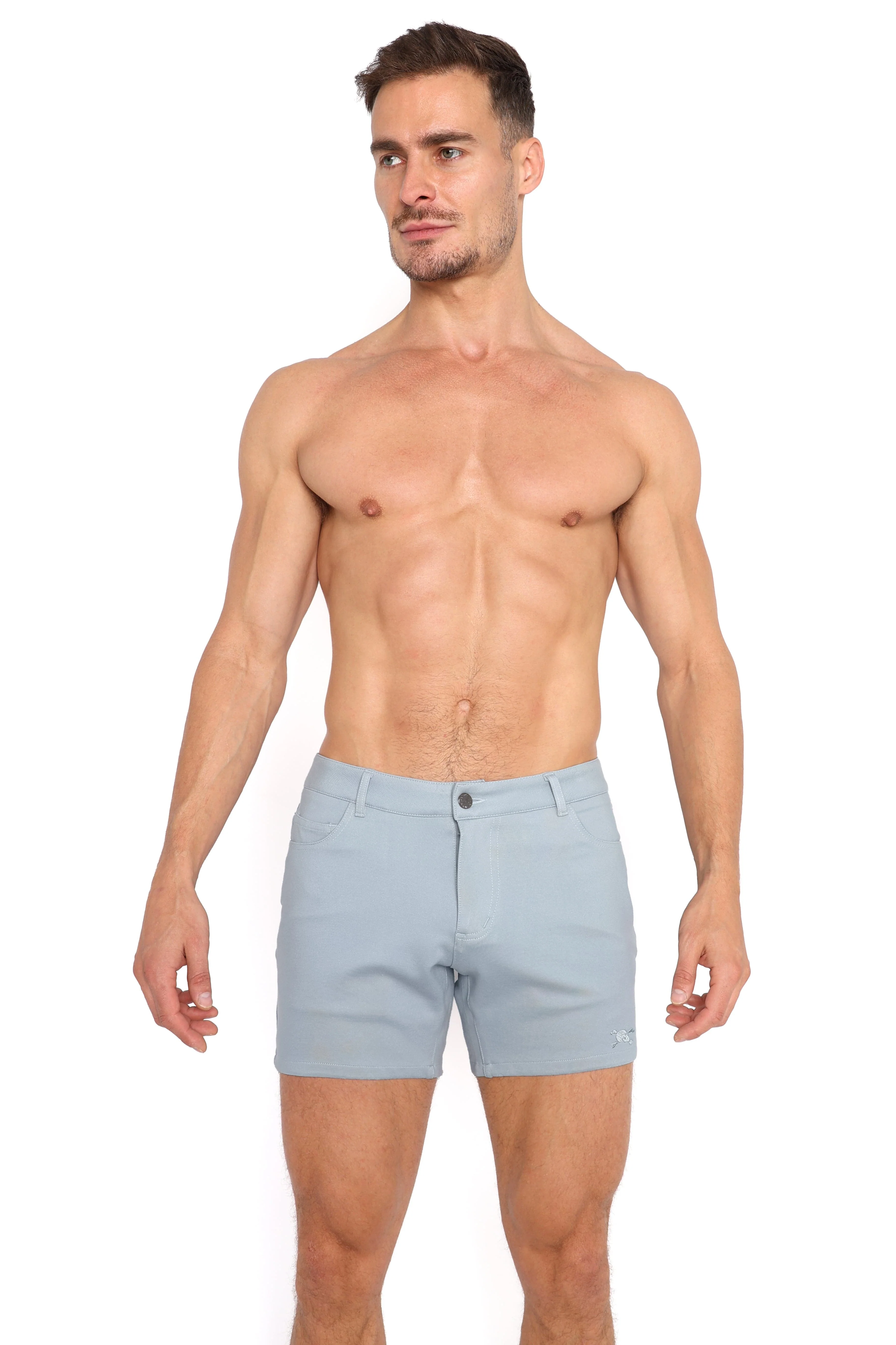 Logo Knit Stretch Short Blue Slate - Image 7