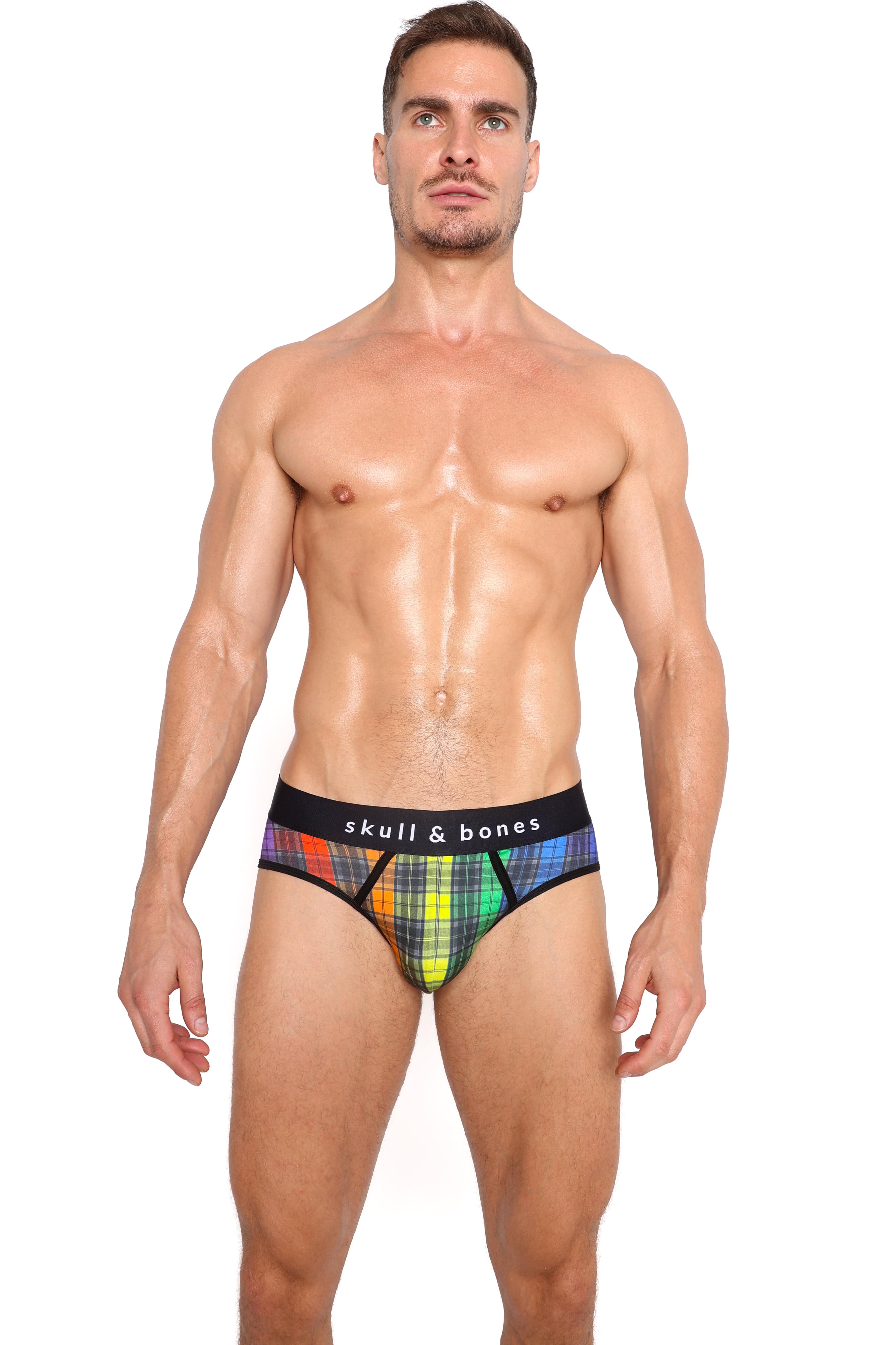 Rainbow Tartan Plaid Brief - Image 5