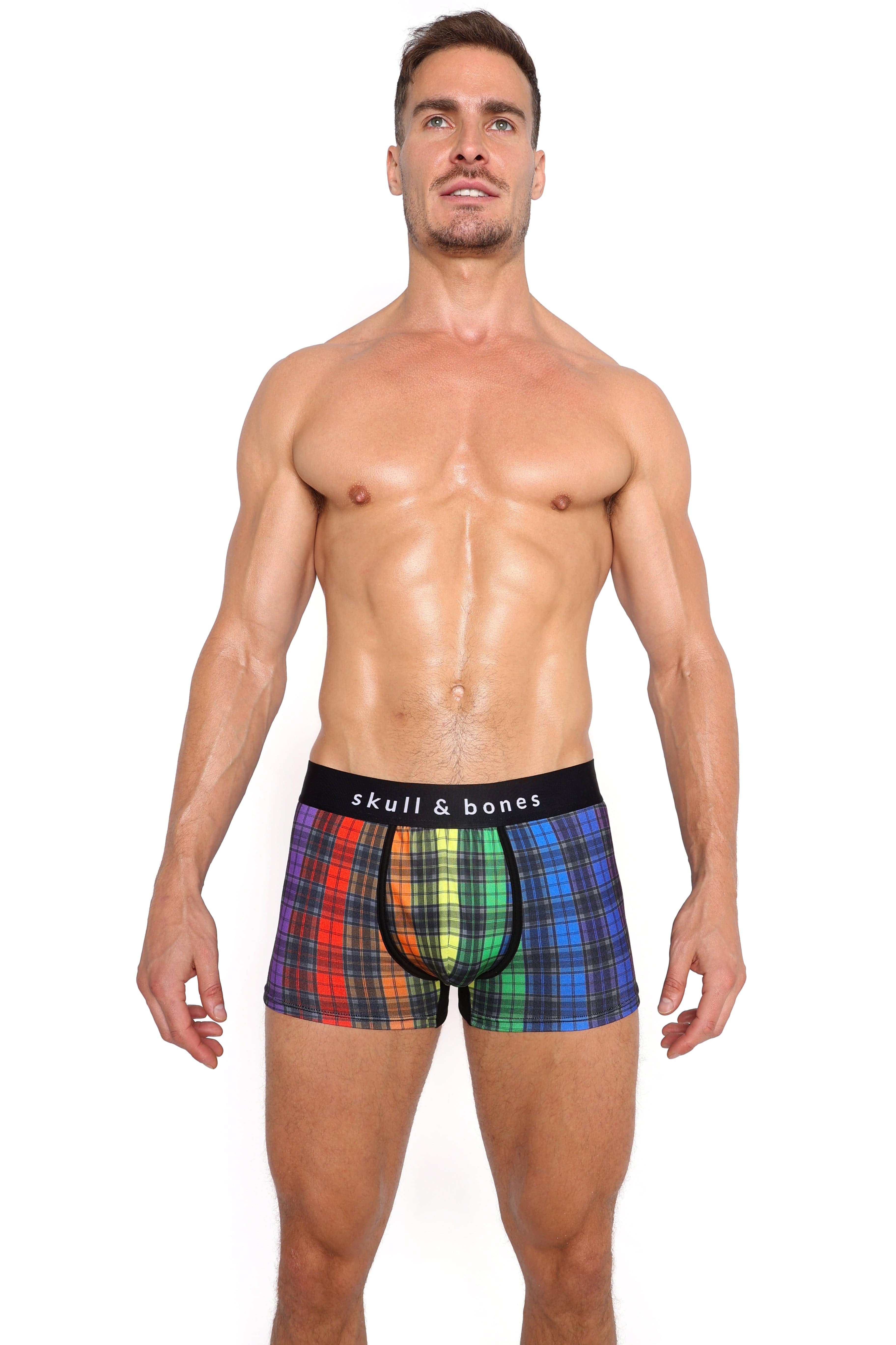 Rainbow Tartan Plaid Trunk - Image 4