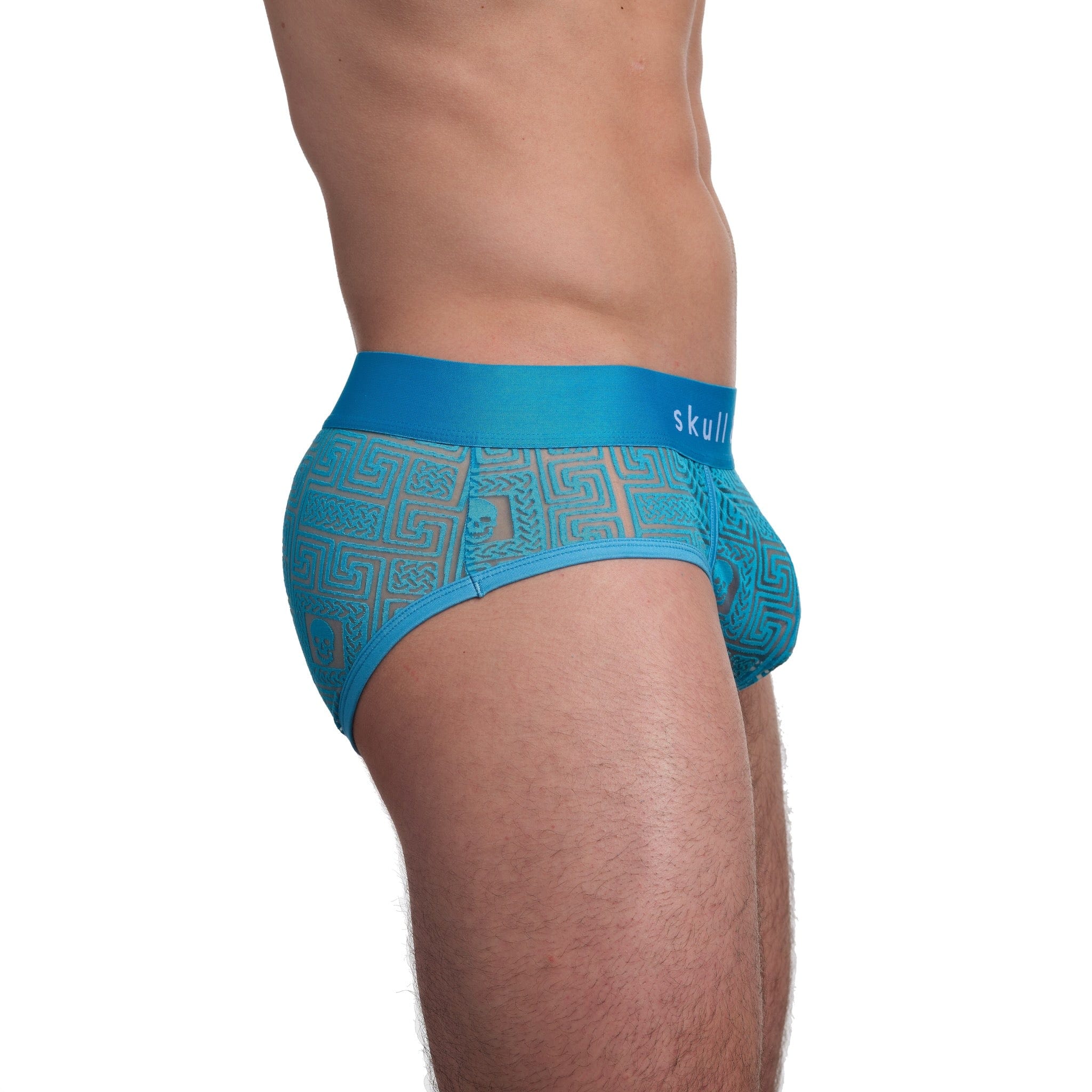 Roman Tile Burnout Brief Neon Blue - Image 4