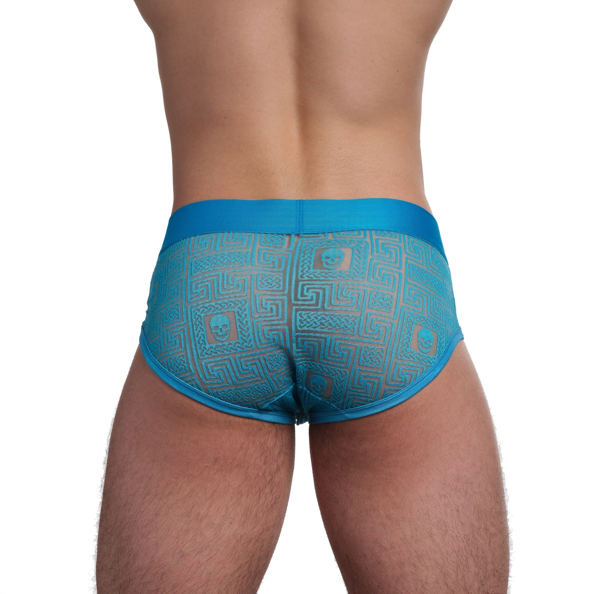 Roman Tile Burnout Brief Neon Blue - Image 5
