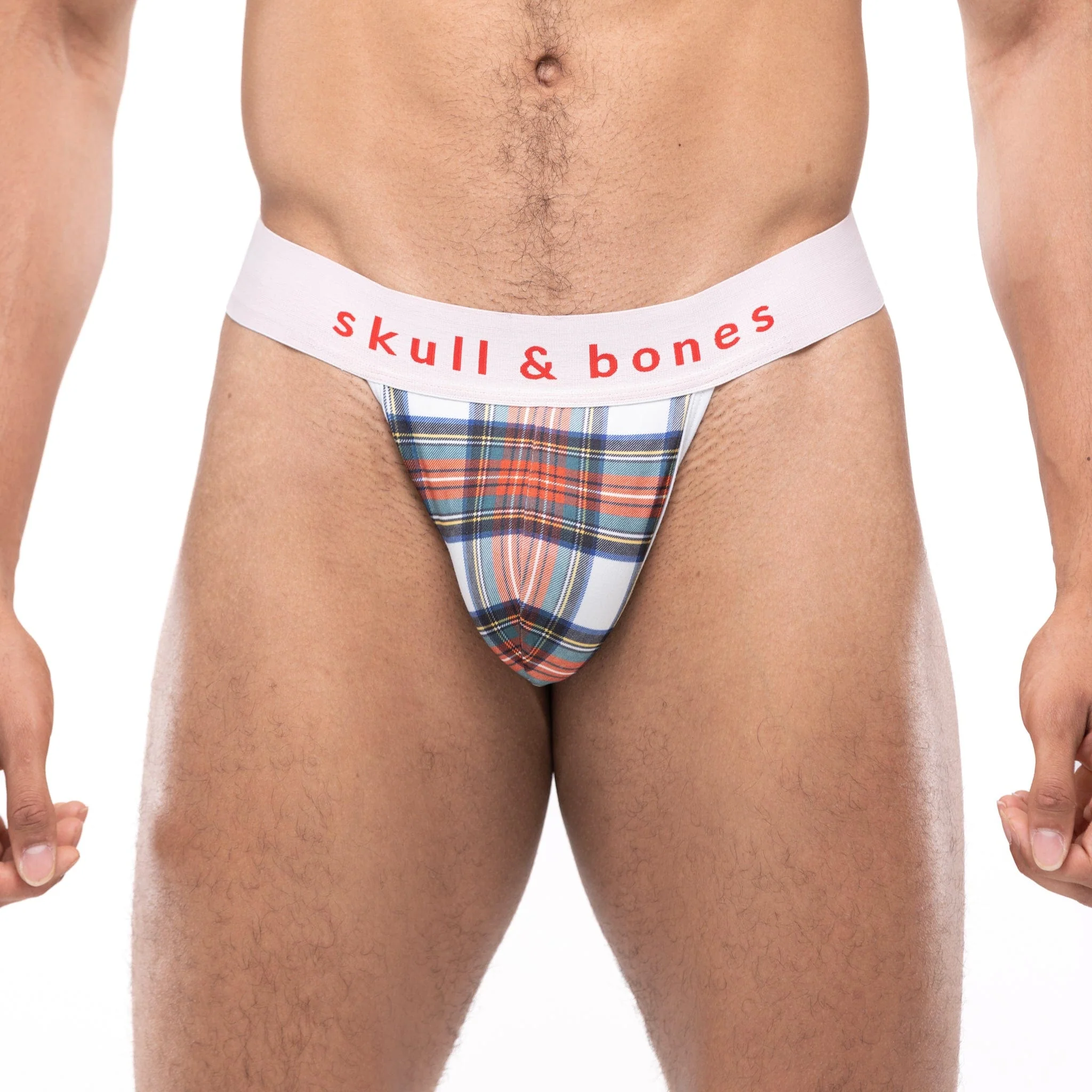 Tartan Plaid Thong White - Image 3